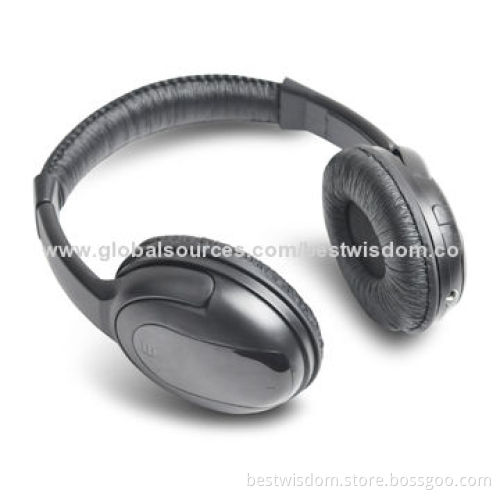 FM Wireless Stereo Headphones, Can Connect Directly with TV, PC, DVD, VCD, MP3 and MP4 Audio Source